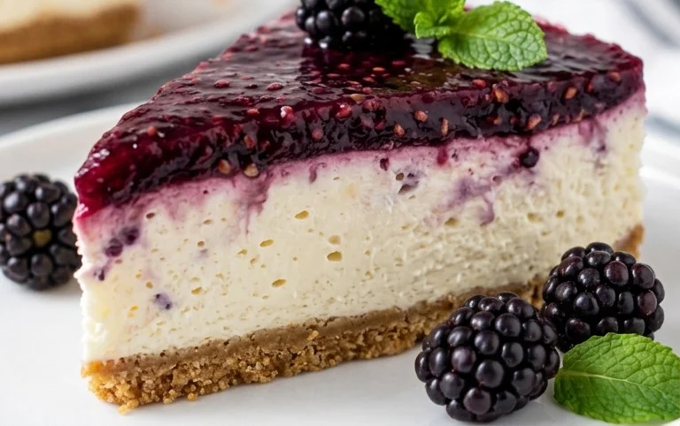 No Bake Blackberry Cheesecake