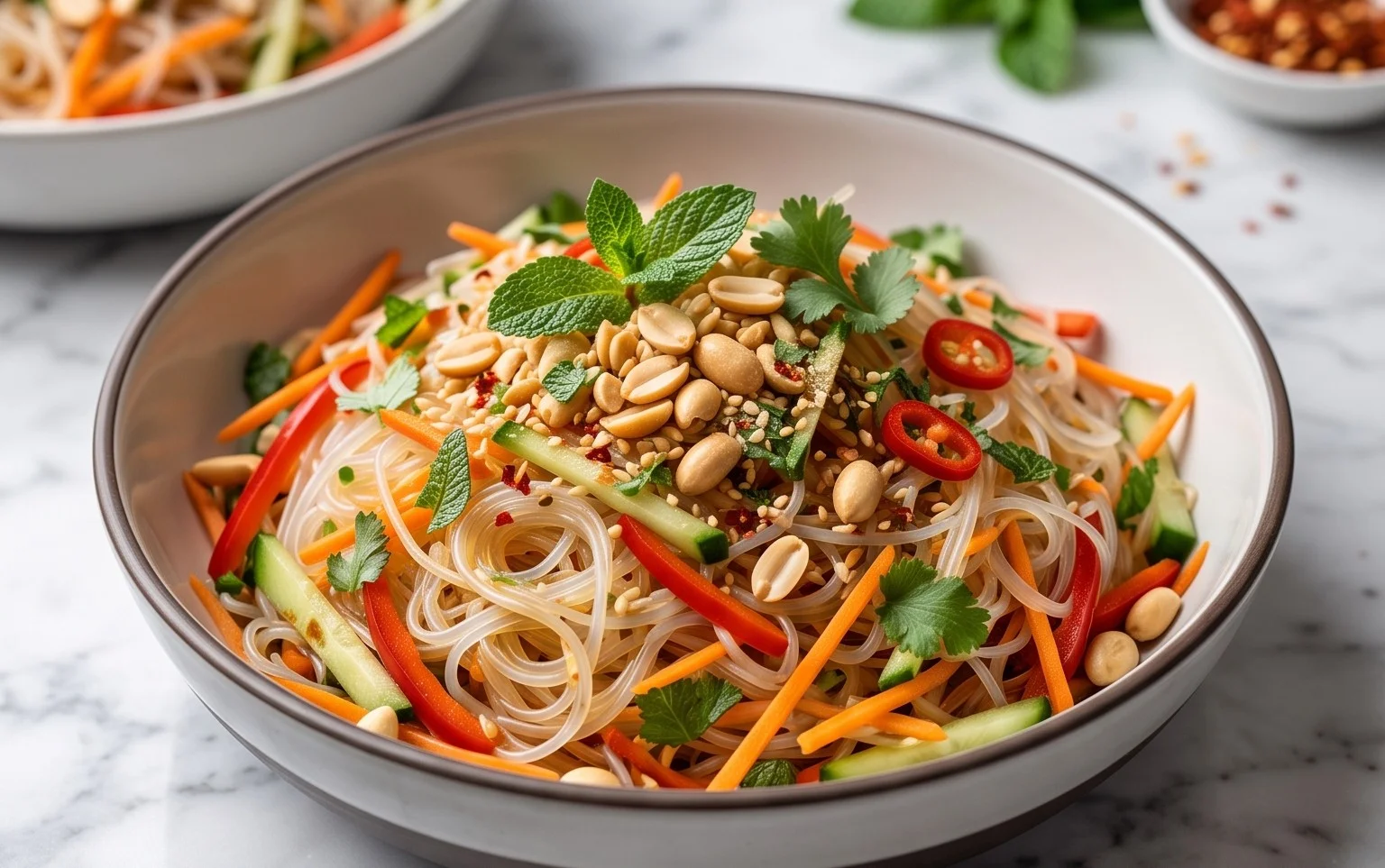 Glasnudelsalat: Erfrischend & aromatisch leicht genießen