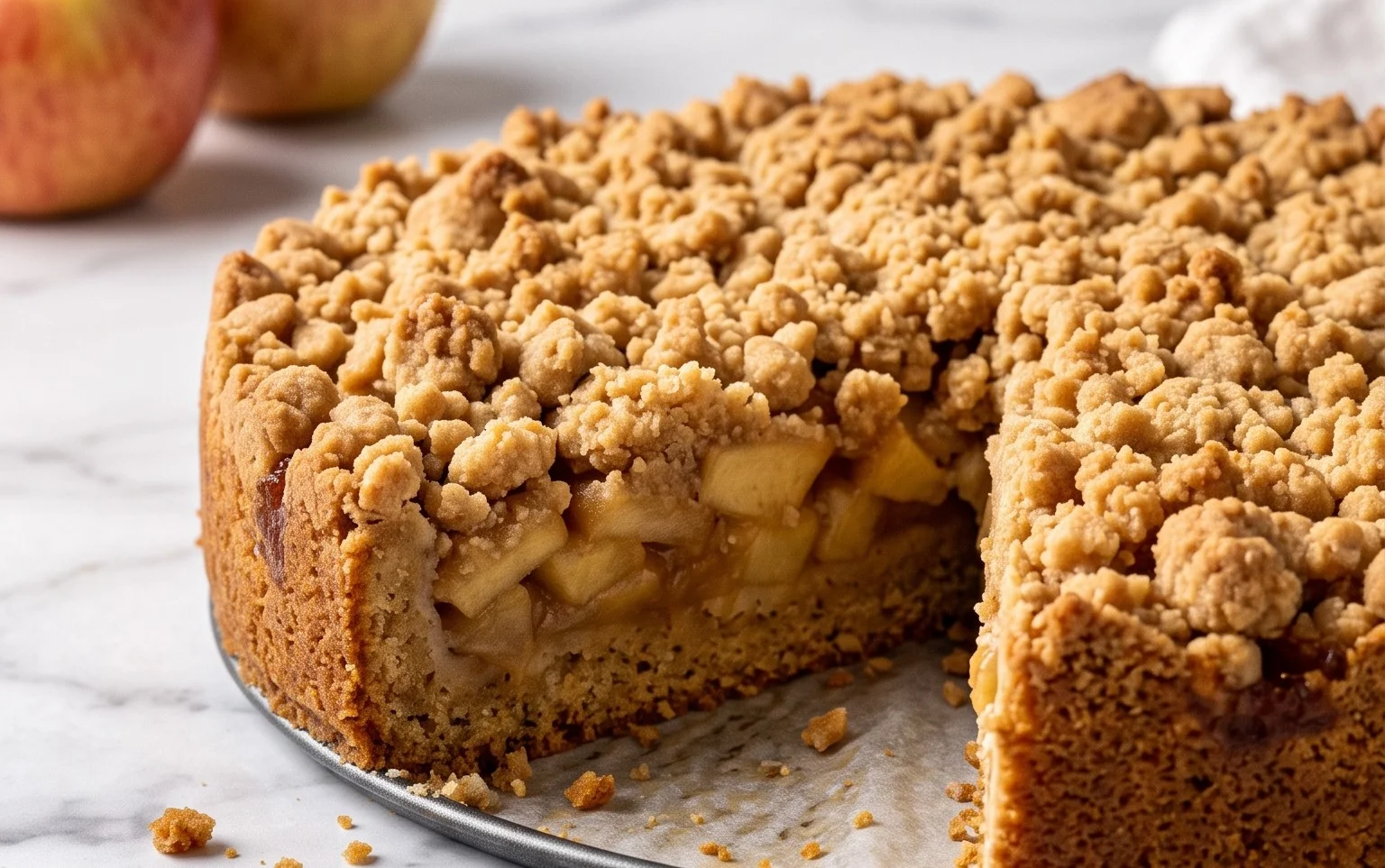 Veganer Apfelkuchen – einfach & mit leckeren Streuseln