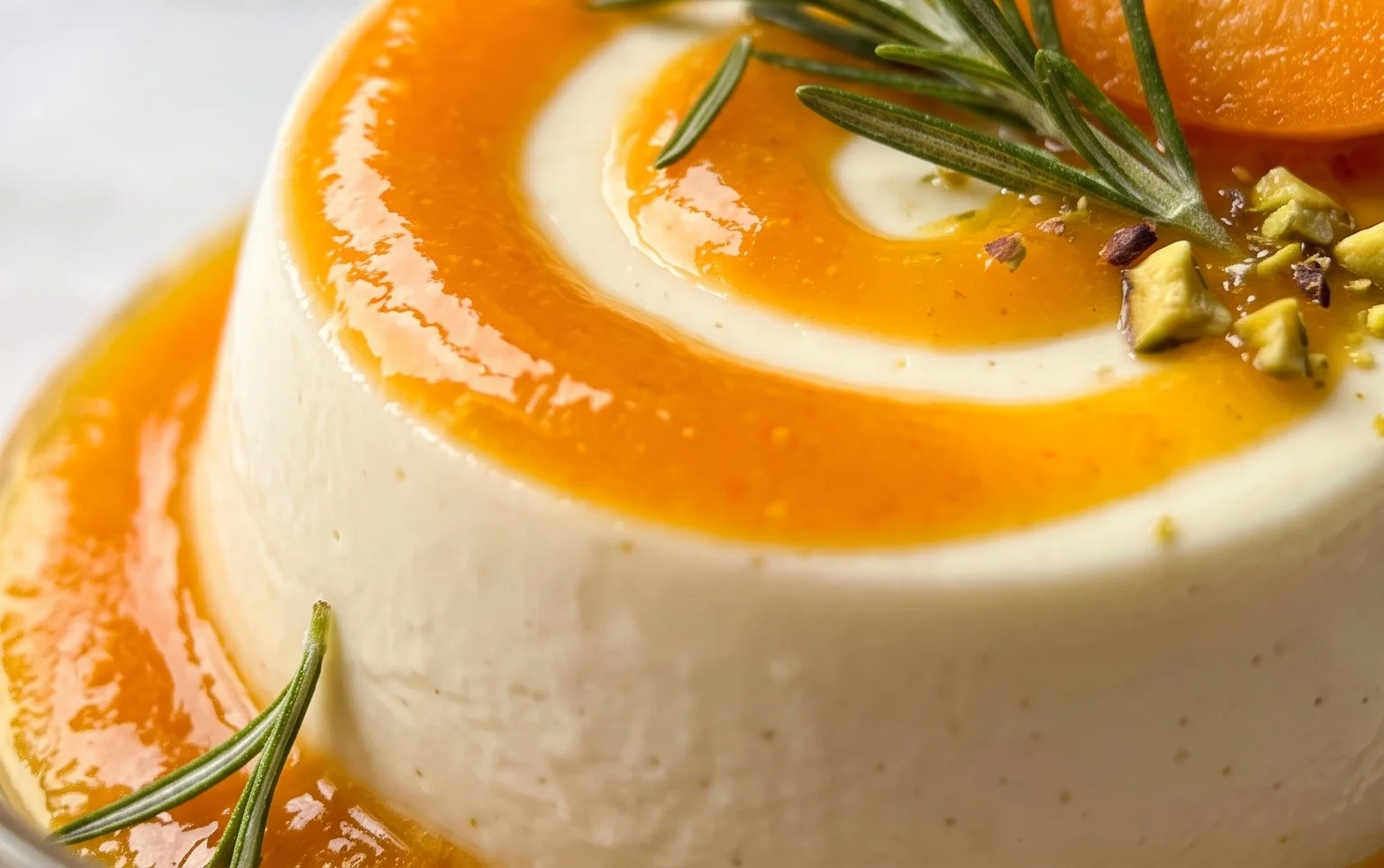 Rosmarin-Panna-cotta mit Aprikosen-Coulis