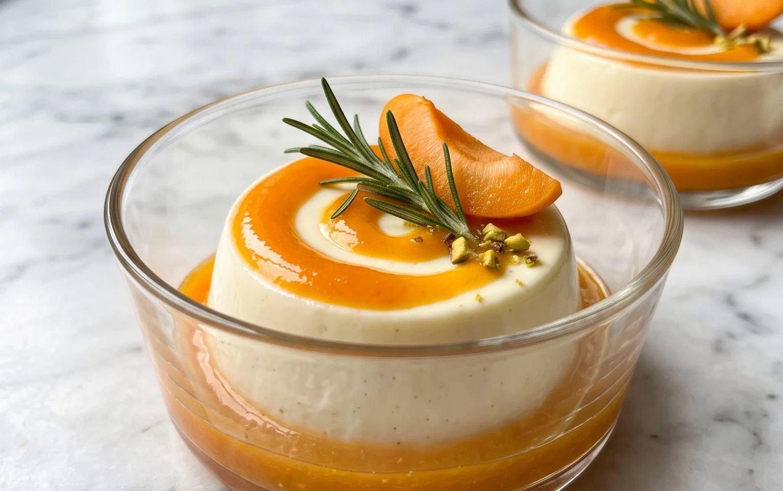 Rosmarin Panna Cotta & Aprikosen-Coulis: Provence-Aroma