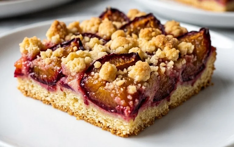 Pflaumenkuchen vom Blech mit Butterstreuseln