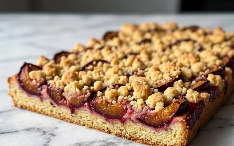 Pflaumenkuchen vom Blech: Saftig & Streusel-knusprig