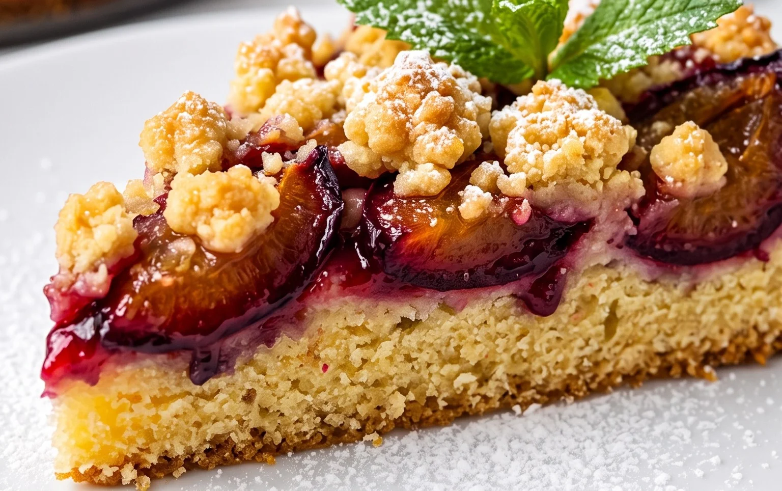 Pflaumenkuchen mit Streuseln